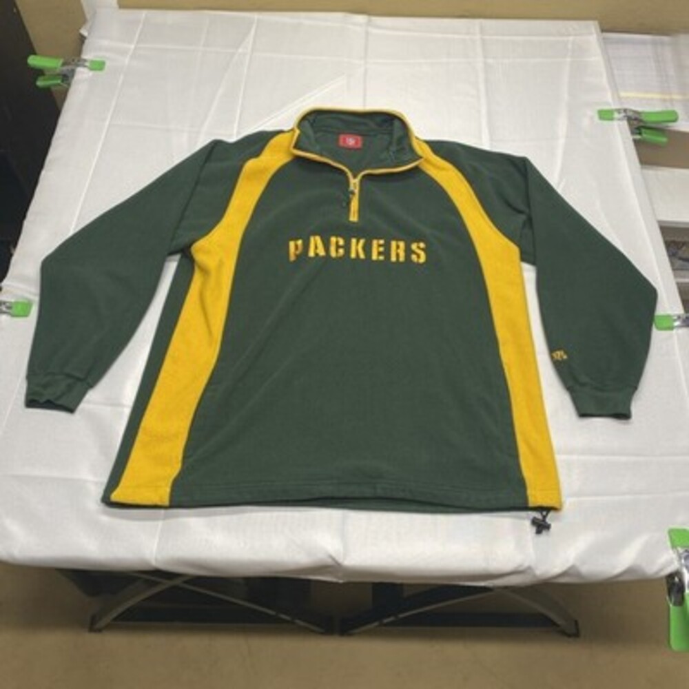 Green Bay Packers Quarter Zip Fleece Pullover! NFL apparel! Size Extra Large!